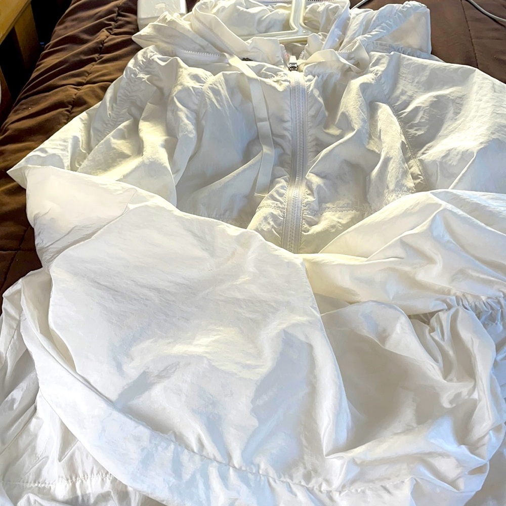 White free people windbreaker